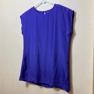 Vintage Fashion Bar Women's Purple Sleeveless Lightweight Blouse Size Small